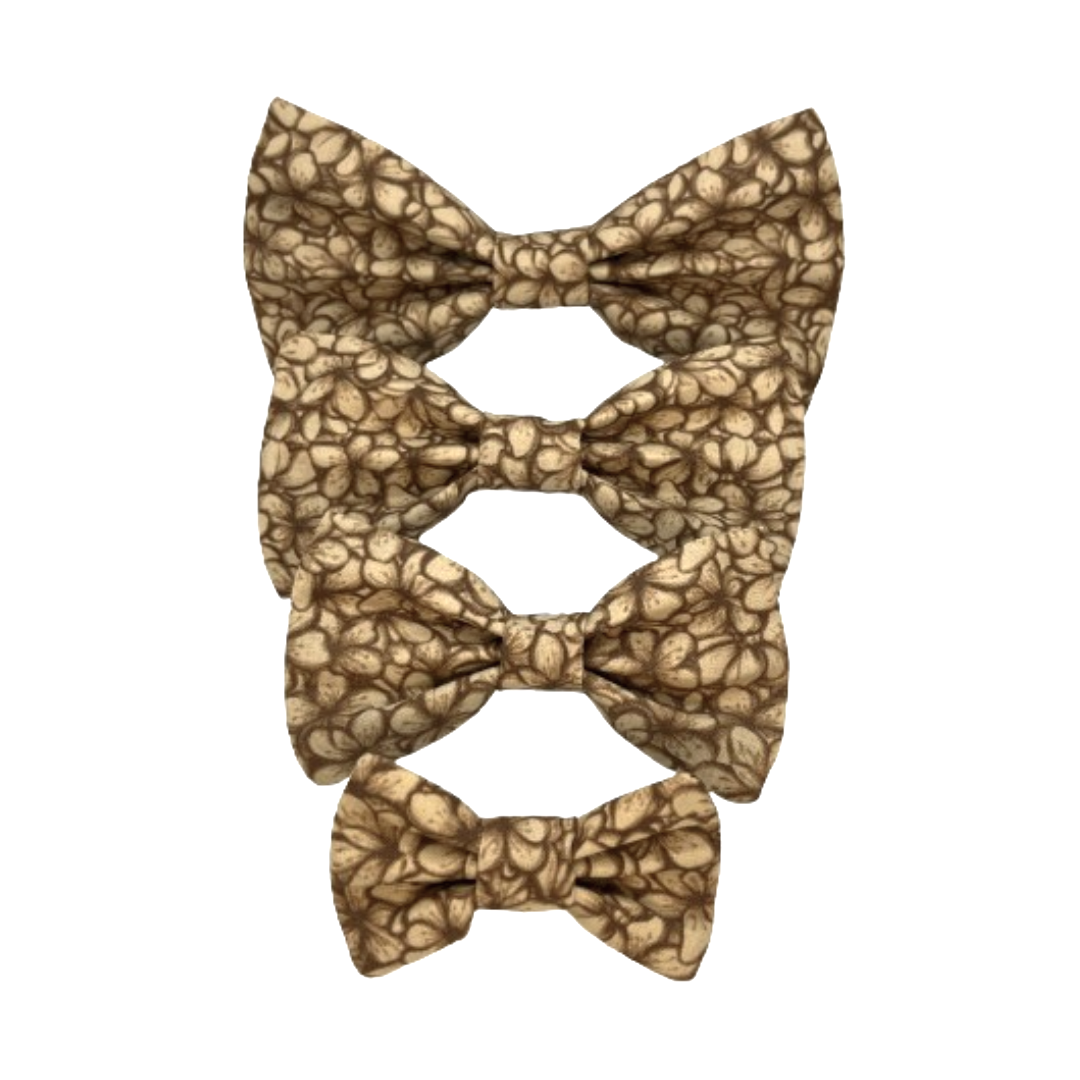Latte Blooms Interchangeable Bow Tie