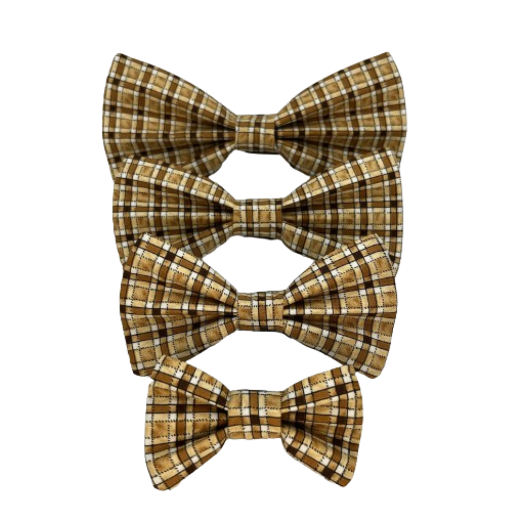 Teddy Bear Plaid Interchangeable Bow Tie