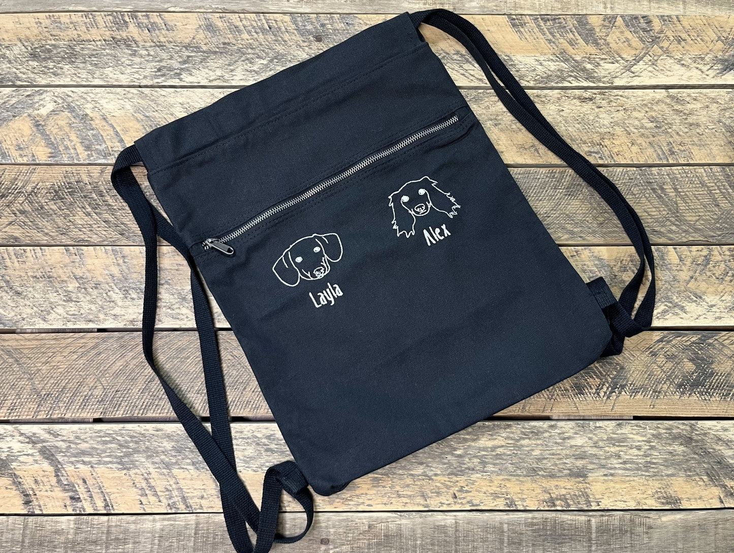 On-the-Go Embroidered Dog Backpack