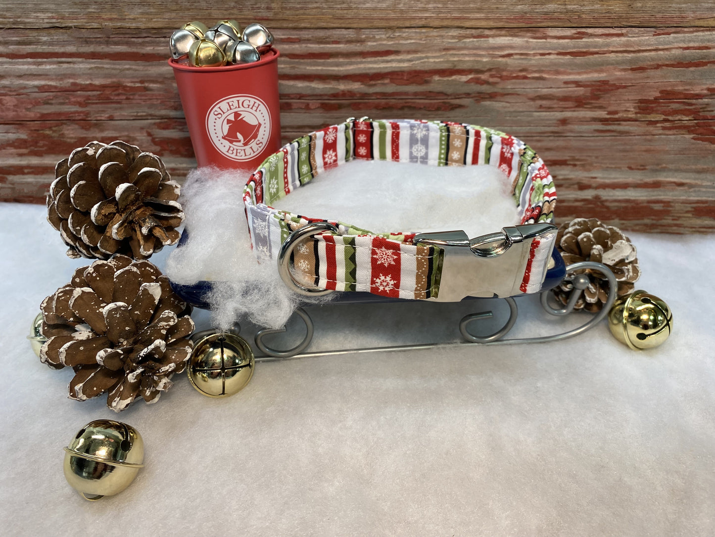 Dashing Thru the Snow Dog Collar