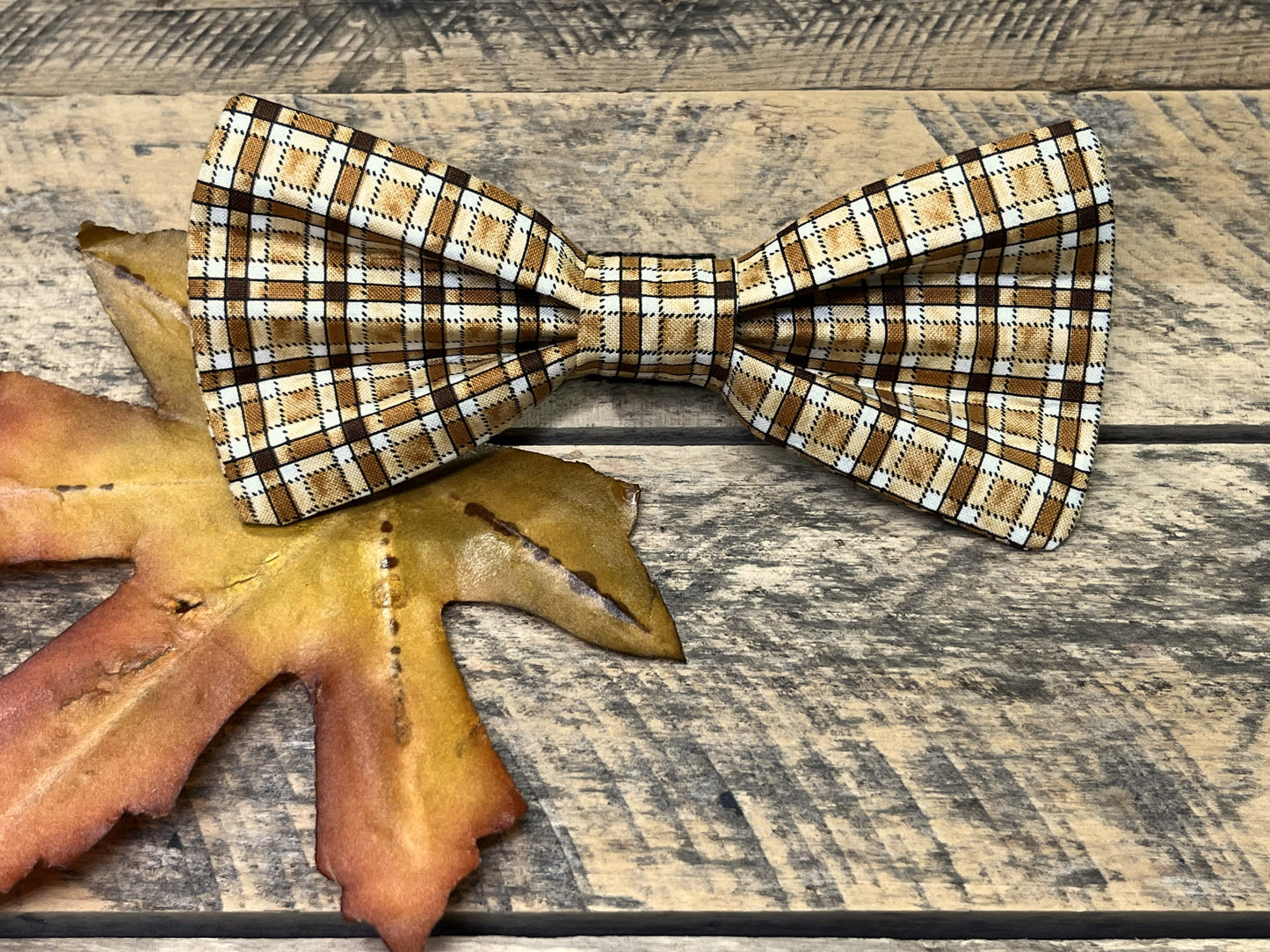 Teddy Bear Plaid Interchangeable Bow Tie
