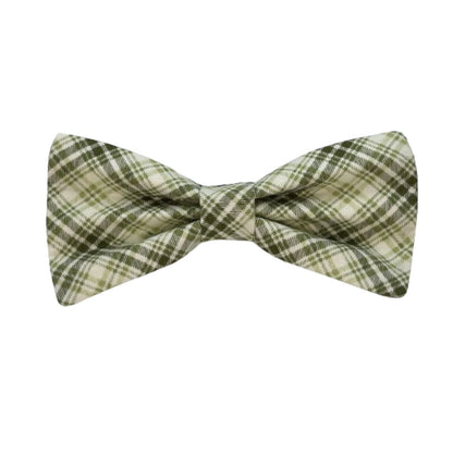 Vintage Green Plaid Interchangeable Bow Tie