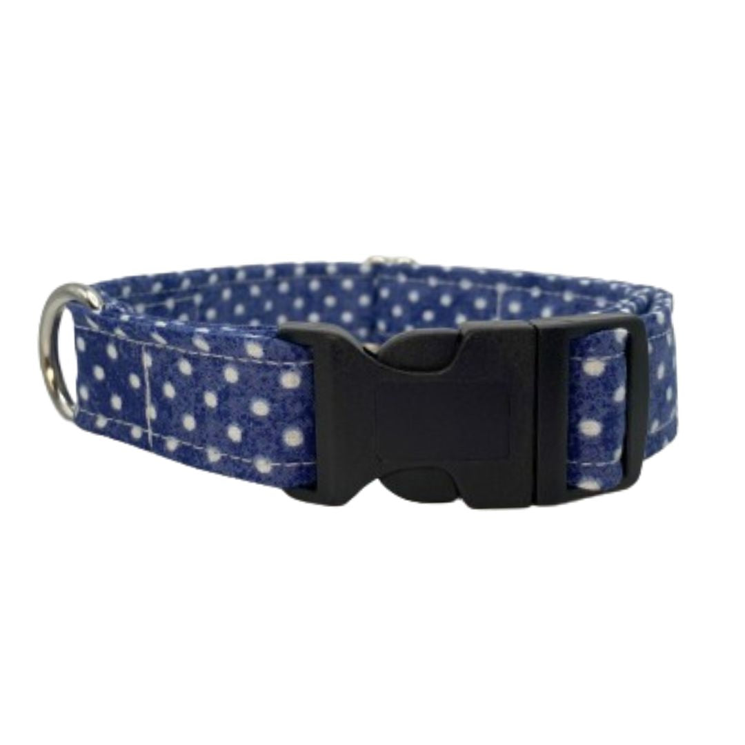 Denim Dots Dog Collar