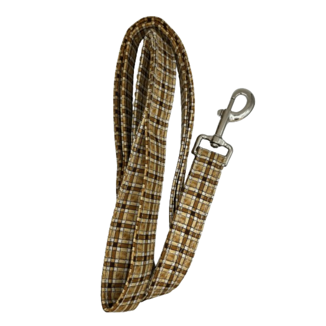 Teddy Bear Plaid Leash