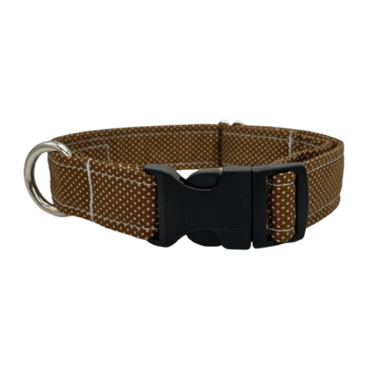 Mocha Dots Dog Collar