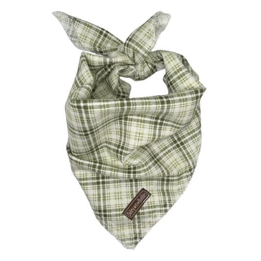 Vintage Green Plaid Bandana