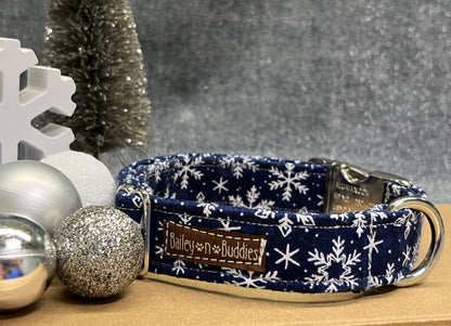 Falling Snow Dog Collar