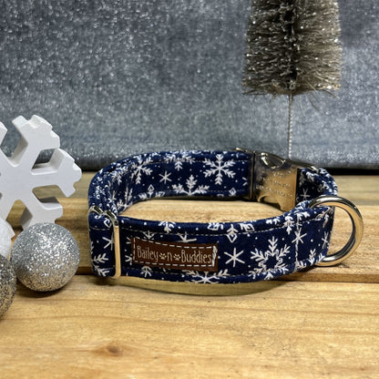 Falling Snow Dog Collar