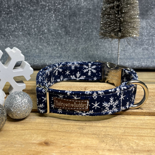 Falling Snow Dog Collar