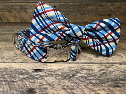 Chicken Plaid Interchangeable Bow Tie